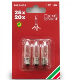 3 Ampoules De Rechange 12V, 3W Pour Chandelier Electrique 20 A 25 Lampes|Konstsmide, guirlandes lumineuses de Noël Best