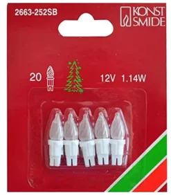 5 Ampoules Givrees Pour Guirlande 12 V, 1,14W, 20 Lampes|Konstsmide, guirlandes lumineuses de Noël Best