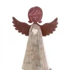 Ange En Bois Avec Coeur Et Ailes Metal, 15,5 Cm|Waldfabrik, photophore en bois et étoile sapin de Noël Outlet