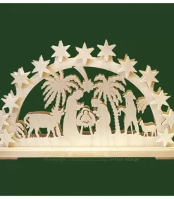 Arche Lumineuse Electrique Led En Bois, Crèche De Noël|Ratags, décos de Noël lumineuses en bois Sale