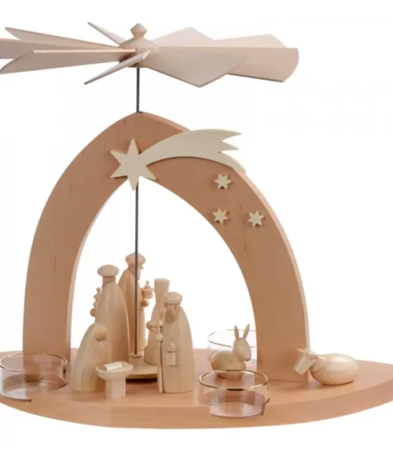 Arche Pyramide Moderne De Noël En Bois D'Aulne|Schalling, crèche moderne Online