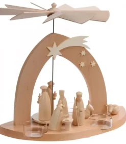 Arche Pyramide Moderne De Noël En Bois D'Aulne|Schalling, crèche moderne Online