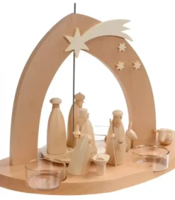 Arche Pyramide Moderne De Noël En Bois D'Aulne|Schalling, crèche moderne Online