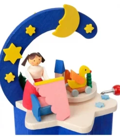 Boite A Musique A Manivelle Bleu, Chambre D'Enfant|Graupner, décoration de sapin de Noël, Déco Noël enfant