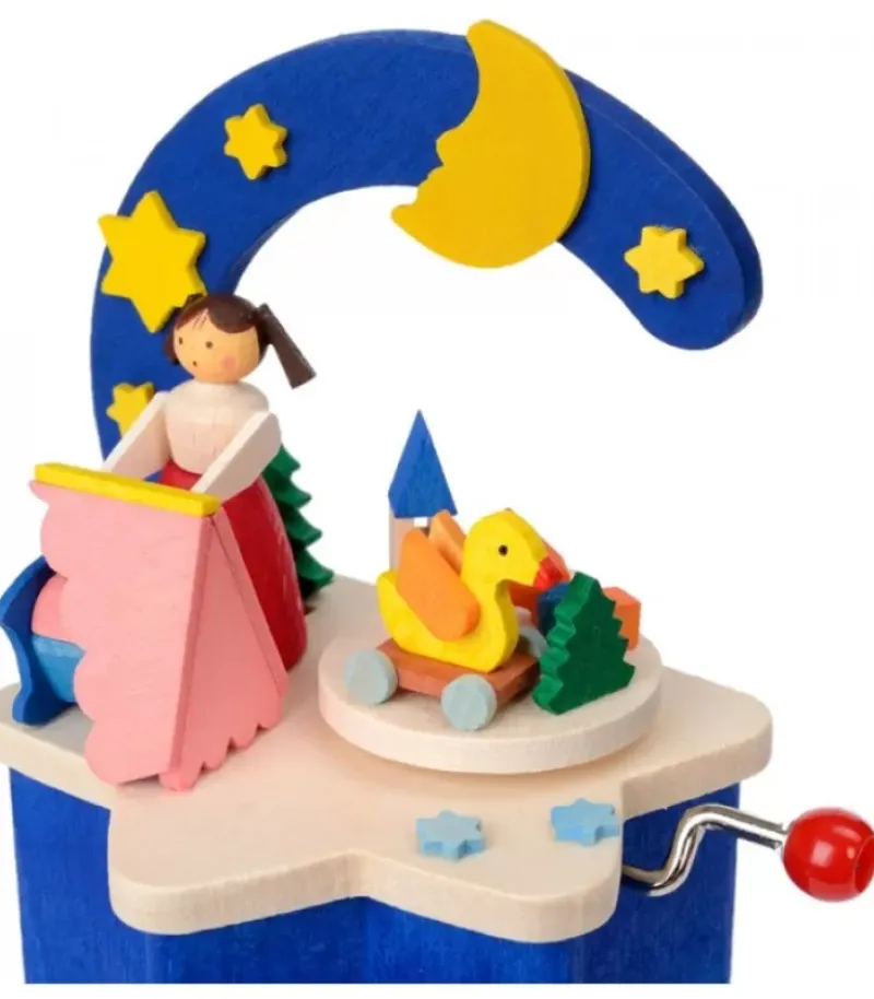 Boite A Musique A Manivelle Bleu, Chambre D'Enfant|Graupner, décoration de sapin de Noël, Déco Noël enfant