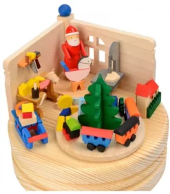 Boite A Musique Bois, Atelier Du Père Noël|Graupner, décoration de sapin de Noël, Déco Noël enfant Best
