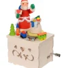 Boite A Musique Enfant A Manivelle, Père Noël Et Jouets|Graupner, décoration de sapin de Noël, Déco Noël enfant Sale