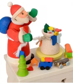 Boite A Musique Enfant A Manivelle, Père Noël Et Jouets|Graupner, décoration de sapin de Noël, Déco Noël enfant Sale