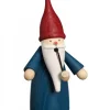 Bonhomme Fumeur Père Noël Manteau Bleu|Seiffener Volkskunst Hot