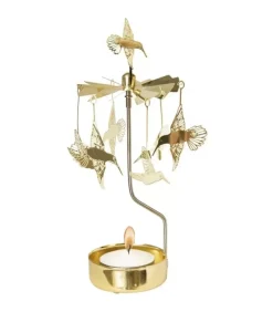 Bougeoir Carrousel Colibri En Metal Dore|Pluto Produkter, déco de Noël Scandinave New