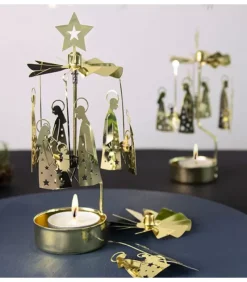 Bougeoir Carrousel Crèche Doree Nativite|Pluto Produkter, déco de Noël Scandinave Outlet