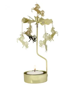Bougeoir Carrousel Licornes Dorees|Pluto Produkter, déco de Noël Scandinave
