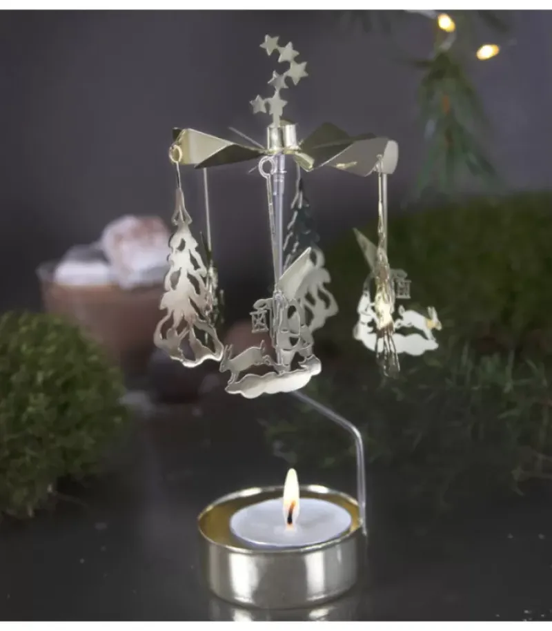 Bougeoir Carrousel Lutin Marchant Dans LÀ Neige|Pluto Produkter, déco de Noël Scandinave Outlet