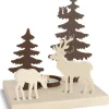 Bougeoir De Table Décoratif, Cerf Et Biche|Waldfabrik, photophore en bois et étoile sapin de Noël Best