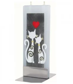Bougie Décorative Motif Chats Et Coeur|Flatyz, bougie décorative scandinave Clearance
