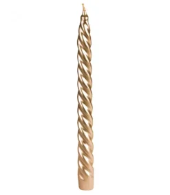 Bougie Torsadee Doree Pour Chandelier, 25 Cm|Ewa Kerzen, bougies de Noël et bougies de l'Avent Discount