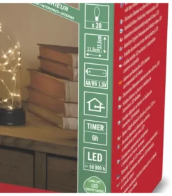 Boule En Verre Lumineuse Décorative A Led, 17 Cm|Konstsmide, guirlandes lumineuses de Noël Clearance