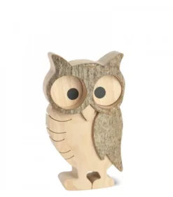 Chouette Hulotte En Bois, 8 Cm|Waldfabrik, photophore en bois et étoile sapin de Noël Sale