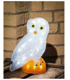 Chouette Lumineuse Led En Acrylique, 27 Cm|Konstsmide, guirlandes lumineuses de Noël Discount