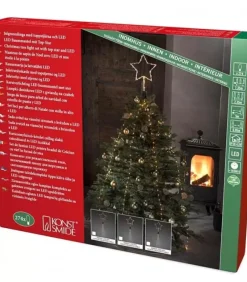 Cime Sapin De Noël, Voile Guirlande Avec Etoile Doree, 274 Diodes Led|Konstsmide, guirlandes lumineuses de Noël Outlet