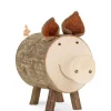 Cochon En Bois, 5,5 Cm|Waldfabrik, photophore en bois et étoile sapin de Noël New