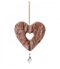 Coeur En Bois A Suspendre Avec Cristal Swarovski|Waldfabrik, photophore en bois et étoile sapin de Noël