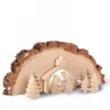 Crèche De Noël En Bois Cisele Dans Un Rondin De Bois, 30 Cm|Waldfabrik, photophore en bois et étoile sapin de Noël Outlet
