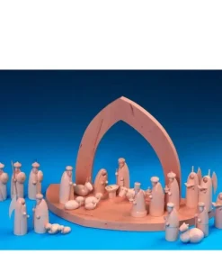 Crèche De Noël Vide A Fabriquer En Bois, 20 Cm|Schalling, crèche moderne New