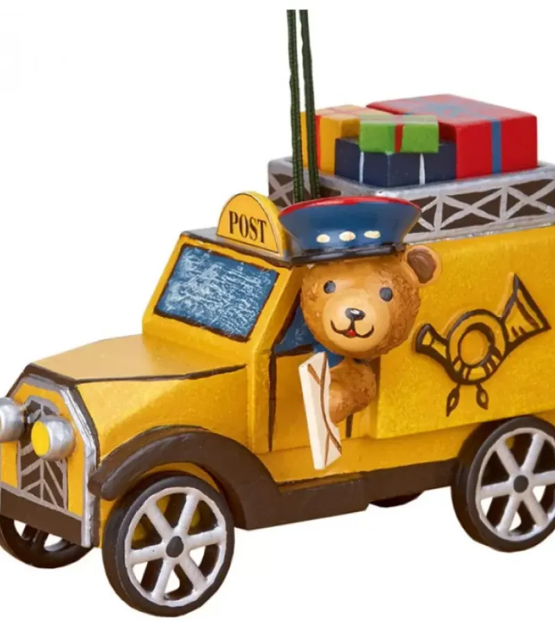 Déco Sapin Vintage, Ourson Et Voiture De La Poste|Hubrig, figurines pour enfant Clearance