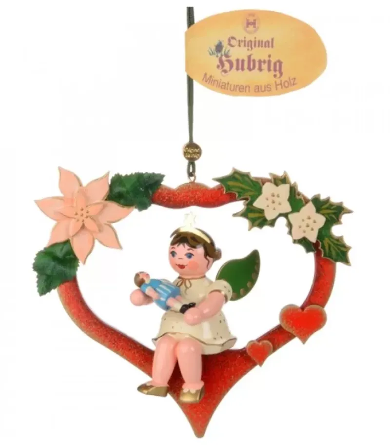 Décoration Sapin De Noël, Ange Dans Un Coeur Rouge|Hubrig, figurines pour enfant Online