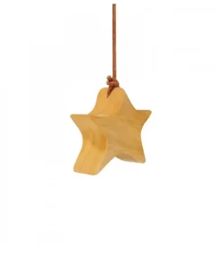 Etoile En Bois D'Aulne A Suspendre, Asymetrique 6 Cm|Waldfabrik, photophore en bois et étoile sapin de Noël Discount
