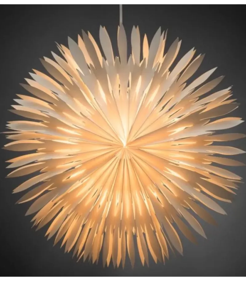 Etoile Lumineuse Electrique En Papier A Suspendre, Blanche, 60 Cm|Konstsmide, guirlandes lumineuses de Noël Clearance