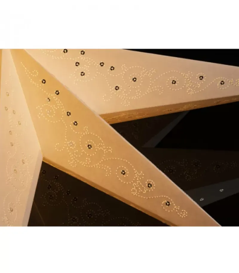 Etoile Lumineuse En Papier A Suspendre, 7 Branches, Blanche, 60 Cm|Konstsmide, guirlandes lumineuses de Noël Clearance