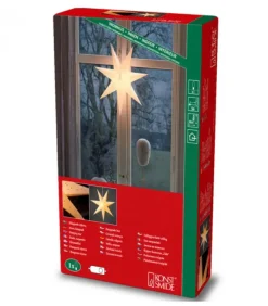 Etoile Lumineuse En Papier A Suspendre, 7 Branches, Blanche, 60 Cm|Konstsmide, guirlandes lumineuses de Noël Clearance