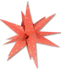 Etoile Lumineuse Rouge En Papier 3D, A Suspendre, 45 Cm|Riffelmacher et Weinberger Hot