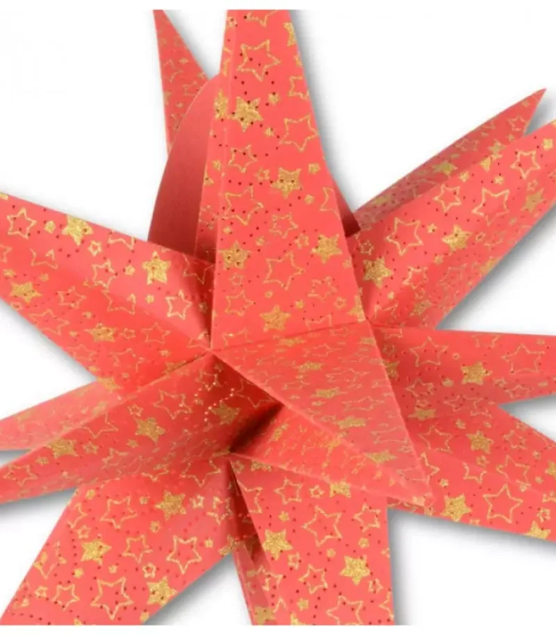 Etoile Lumineuse Rouge En Papier 3D, A Suspendre, 45 Cm|Riffelmacher et Weinberger Hot