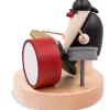 Figurine Musicien Jazz, Batteur Devant Batterie|Köhler, Père Noël en bois New