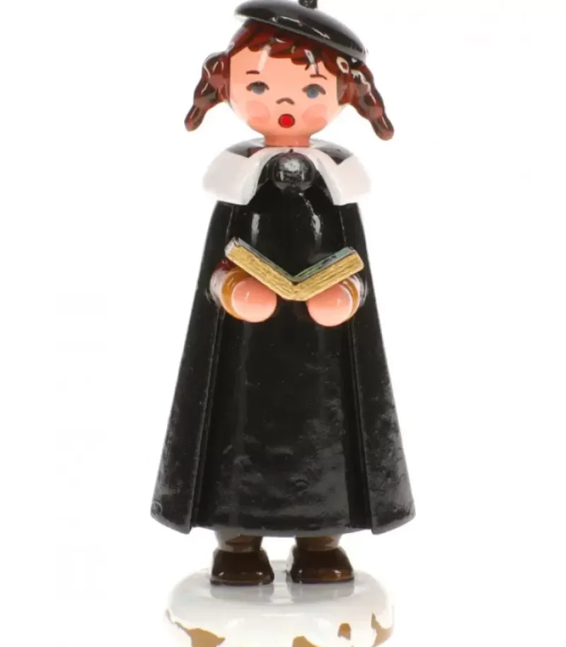 Fillette Chanteuse Avec Livre De Chants- Village De Noël Miniature|Hubrig, figurines pour enfant Hot