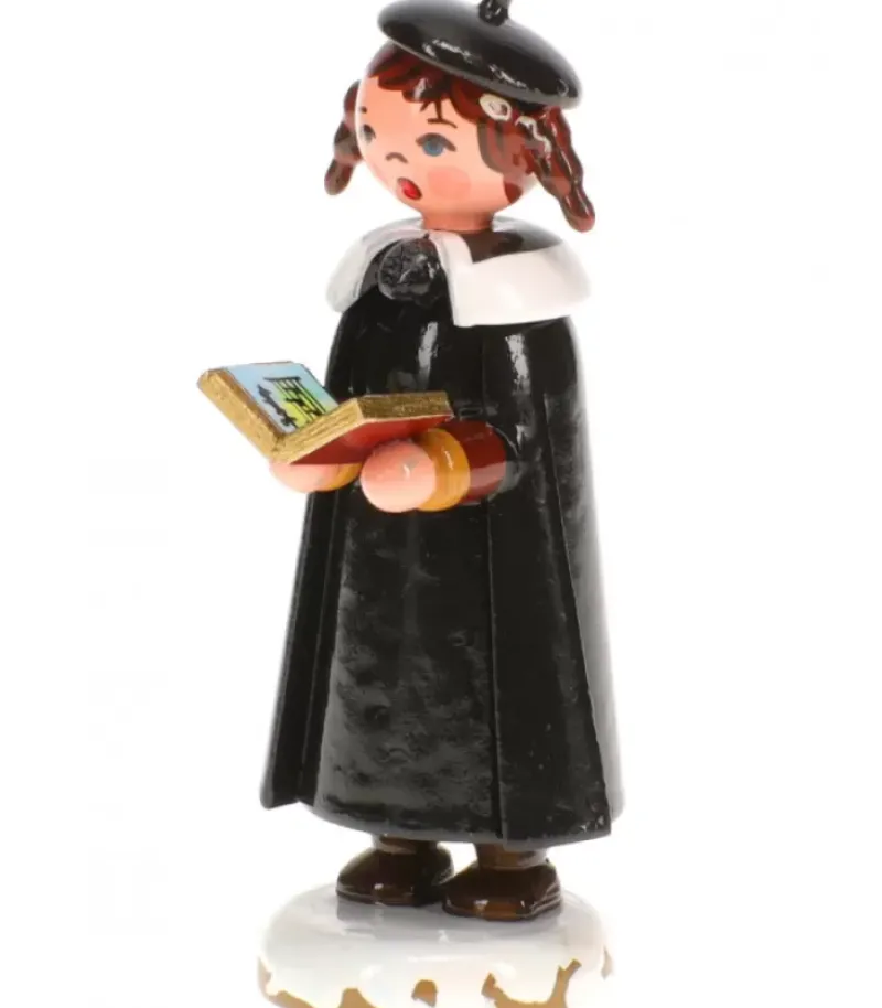 Fillette Chanteuse Avec Livre De Chants- Village De Noël Miniature|Hubrig, figurines pour enfant Hot