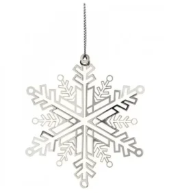 Flocon De Neige Design En Metal Couleur Argent A Accrocher|Pluto Produkter, déco de Noël Scandinave Online