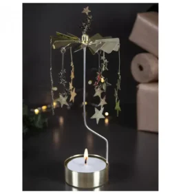 Grand Bougeoir Carrousel Nuit Etoilee, 28 Cm|Pluto Produkter, déco de Noël Scandinave Discount