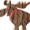 Grand Elan En Bois Avec Noeud Rouge 18 Cm|Waldfabrik, photophore en bois et étoile sapin de Noël Online