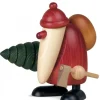 Grand Père Noël Et Sapin, 19 Cm|Köhler, Père Noël en bois