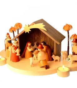 Grande Crèche De Noël En Bois Avec Personnages|Richard Glasser, Pyramides de Noël allemandes Sale