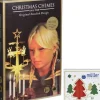 Kit Carillon Père Noël Dore + Bougies|Angel Chimes, carillon des anges Outlet