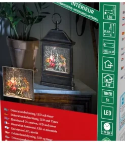 Lanterne À Neige A Led Avec Père Noël Dans Son Traineau, 25 Cm|Konstsmide, guirlandes lumineuses de Noël Outlet