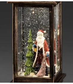 Lanterne De Noël À Neige Avec Père Noël, 27 Cm|Konstsmide, guirlandes lumineuses de Noël Discount