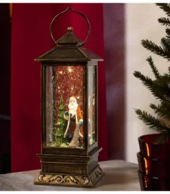 Lanterne De Noël À Neige Avec Père Noël, 27 Cm|Konstsmide, guirlandes lumineuses de Noël Discount