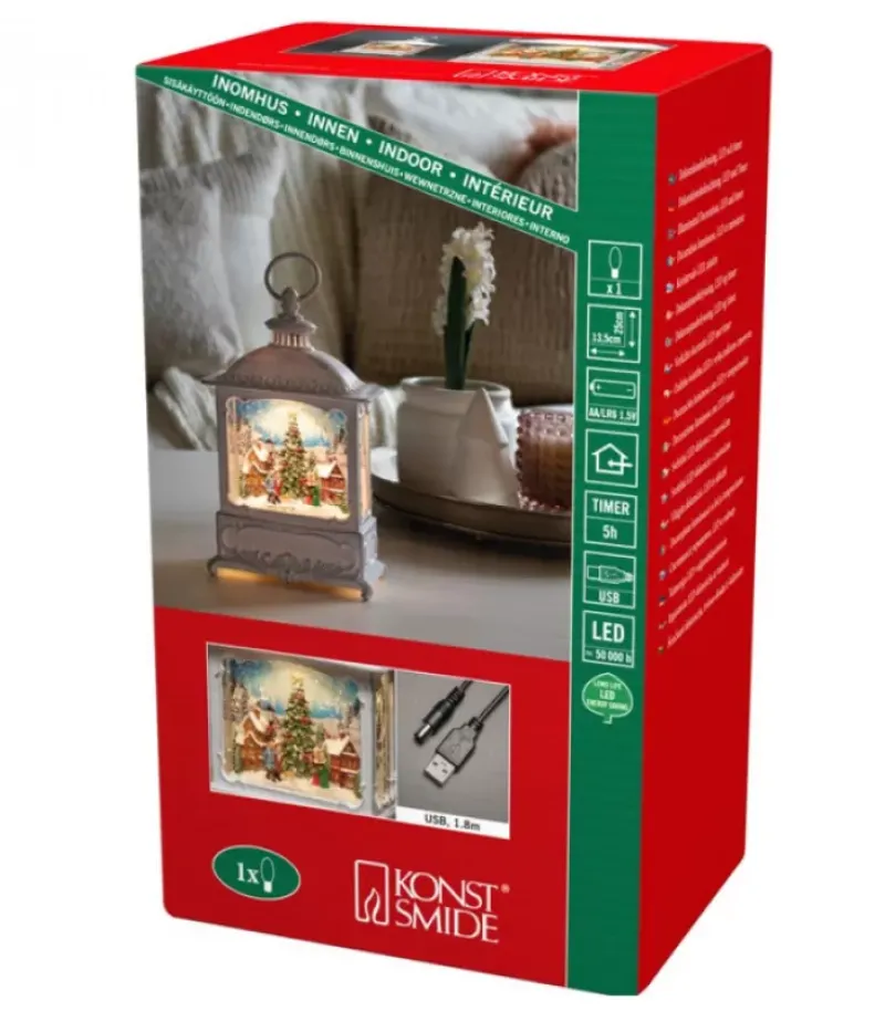 Lanterne De Noël Blanche, Village De Noël Avec Sapin|Konstsmide, guirlandes lumineuses de Noël Outlet