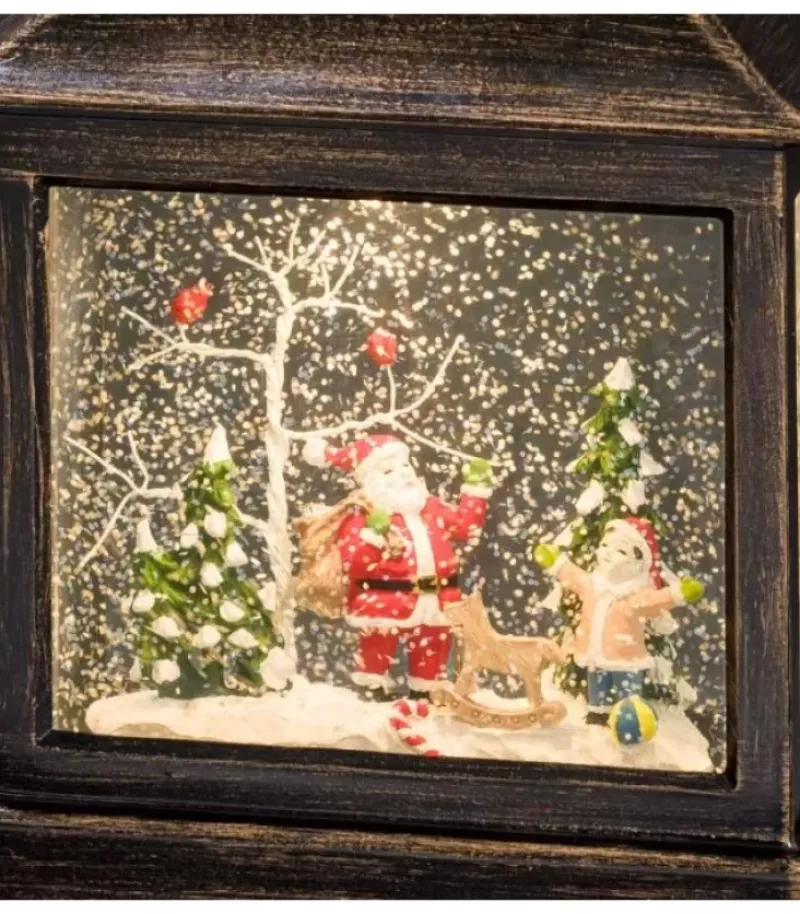 Lanterne Père Noël Sous LÀ Neige Avec Enfant, 25 Cm|Konstsmide, guirlandes lumineuses de Noël Online